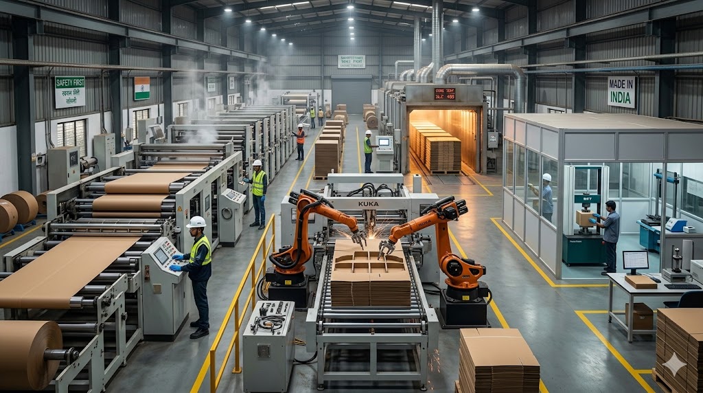 CNC cutting machinery industrial packaging production line